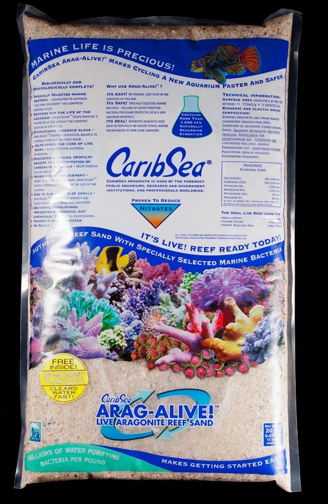 Carib Sea Arag-Alive Special Grade Reef Sand 20lb