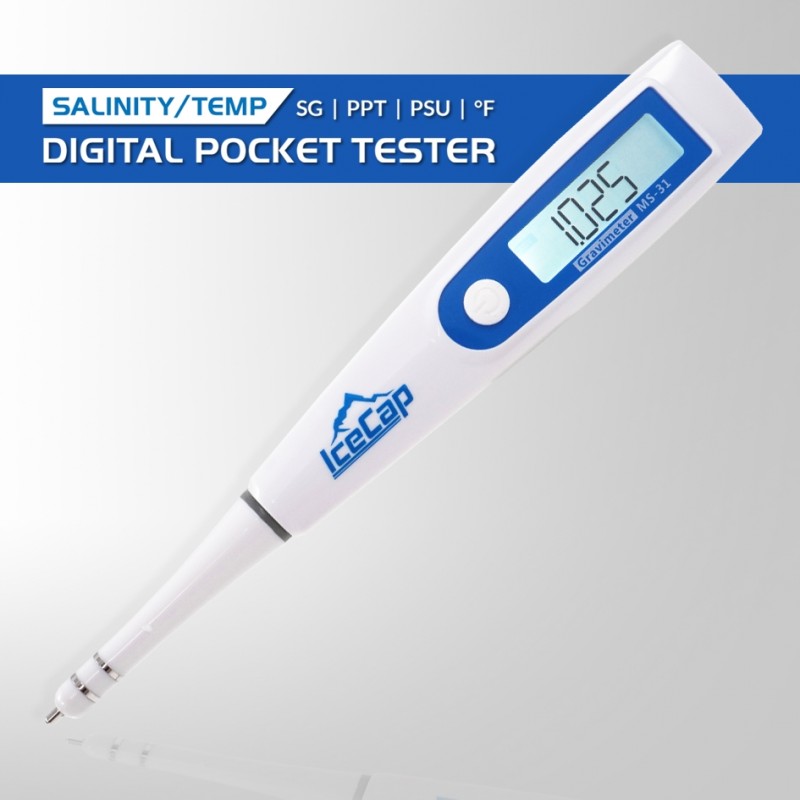 Ice Cap Digital Pocket Tester for Salinity & Temperature