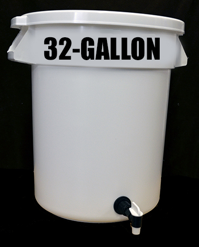 32-Gallon Water Storage Container with Float Valve, Tap and Cover